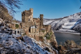 Burg Rheinstein im Schnee