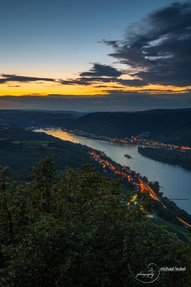 Siebenburgenblick-Sonnenuntergang im Rheintal